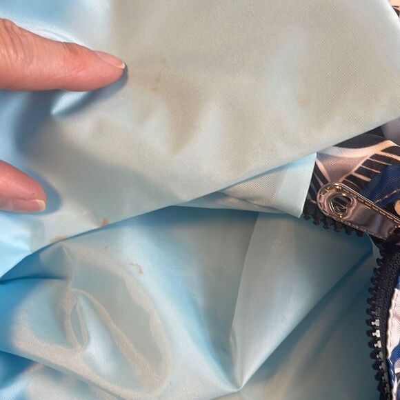 Brighton Dot Print Nylon Crossbody Bag Blue, Black, Gray, White - Picture 8 of 16